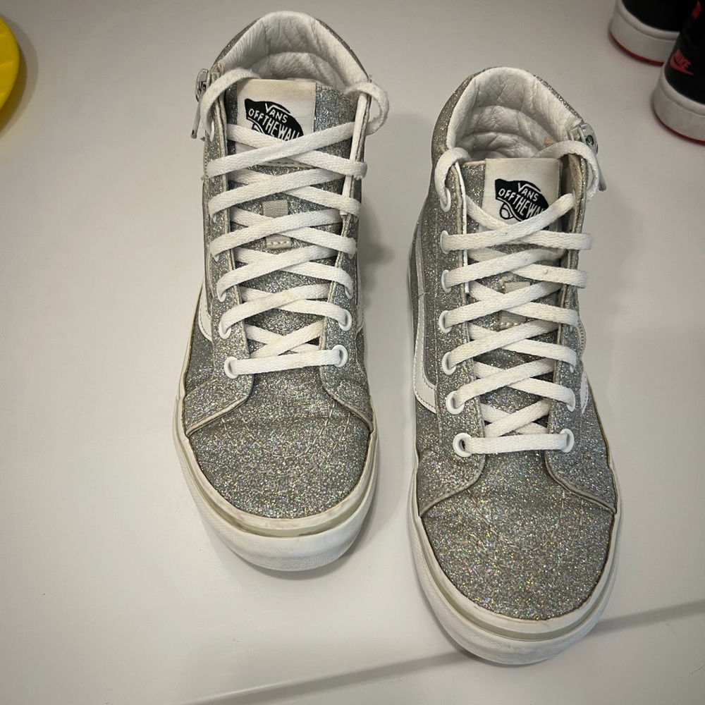 Vans Silver Glitter High-Tops